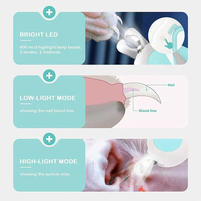 SmartSnip Pet Nail Clipper LED Light